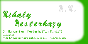mihaly mesterhazy business card